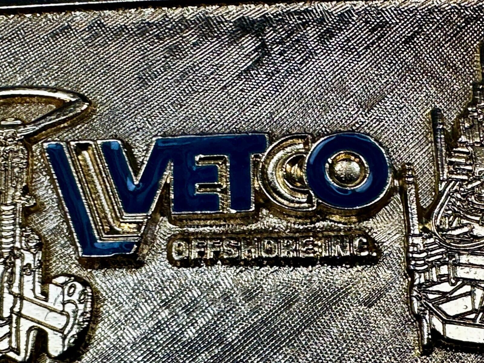 Vetco Offshore Oilfield Oil Drilling Gas Refinery Belt Buckle by Hit Line USA