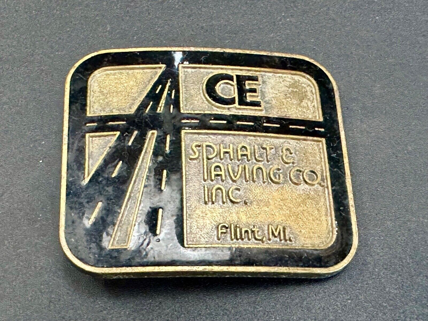 ACE Asphalt & Paving company  Flint MI Promo Adverting belt buckle