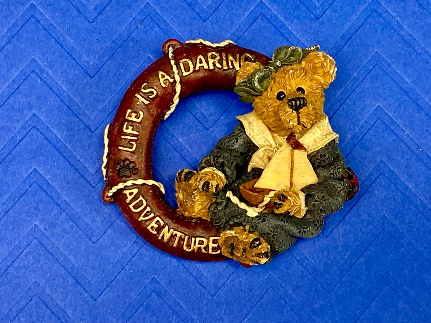 Adorable Teddy Bear Life is a Daring Adventure Brooch Pin
