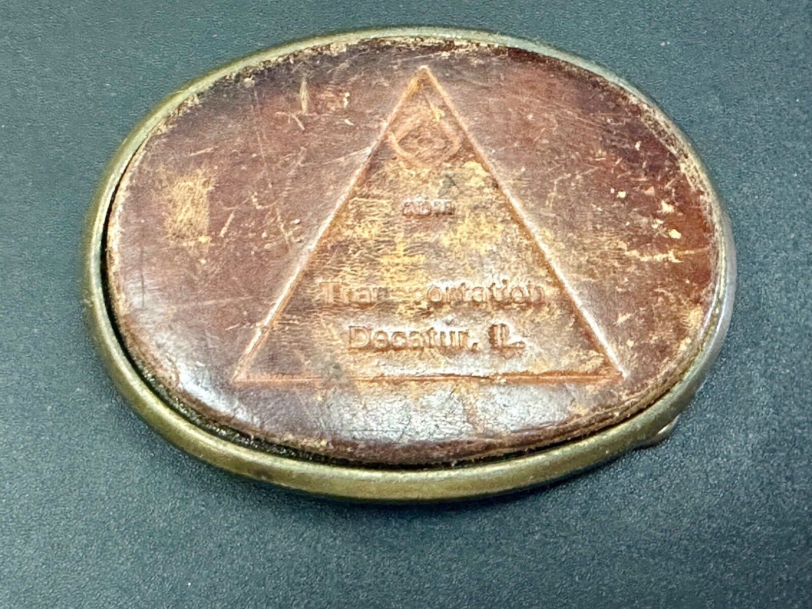 Vintage leather belt buckle by El Cid to restore of craft project