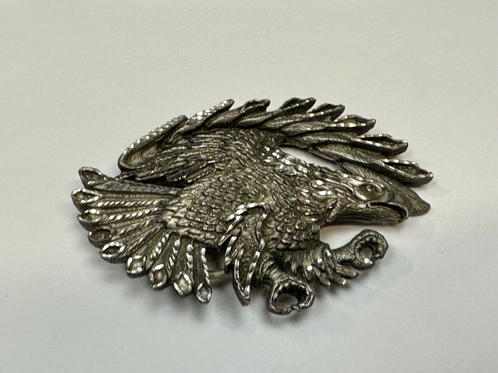 Vintage EJC EAGLE - Attacking Hunting Diving cutout belt buckle