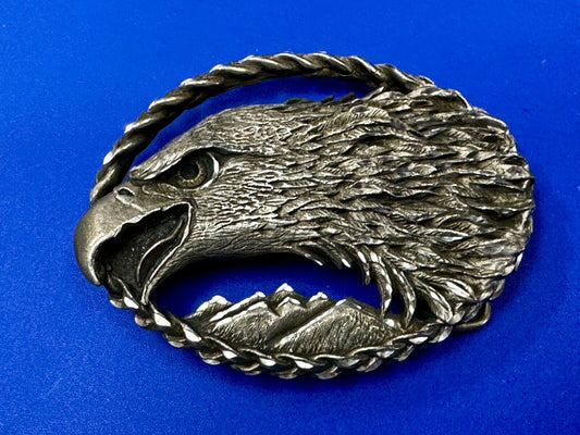 Vintage Eagles Head - Sharp Beak. cutout 1993 EGE Western  Belt Buckle