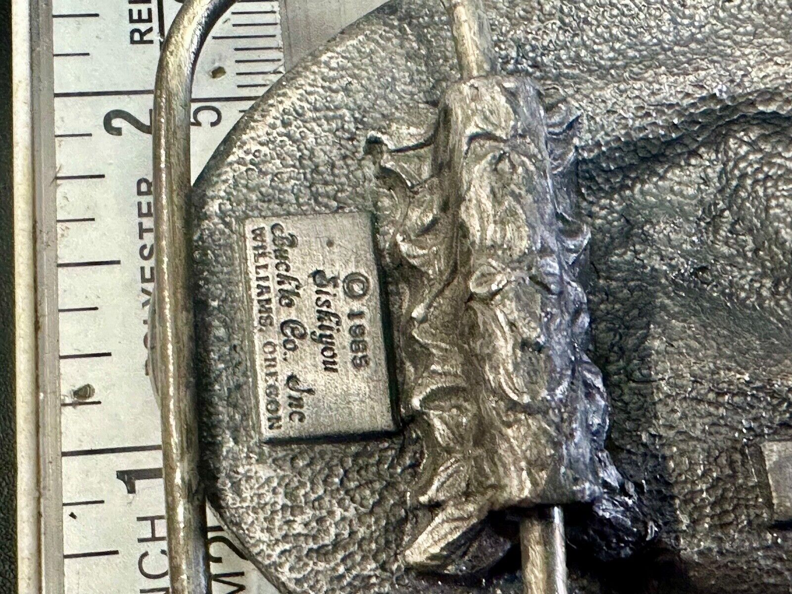 Vintage 1985 Horse lovers siskiyou pewter belt buckle