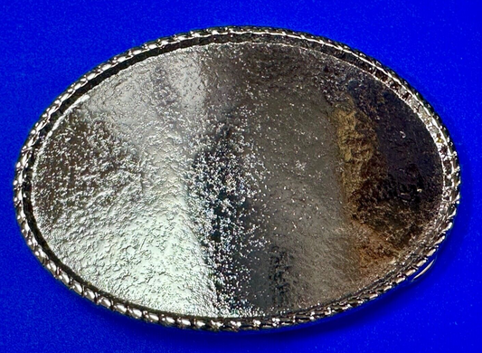 4" wide western silver tone NOS belt buckle your craft project or to wear!