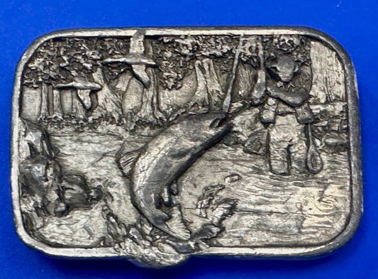 The Thrill of Fishing Vintage 1982 Siskiyou Fish Commemorative Belt Buckle