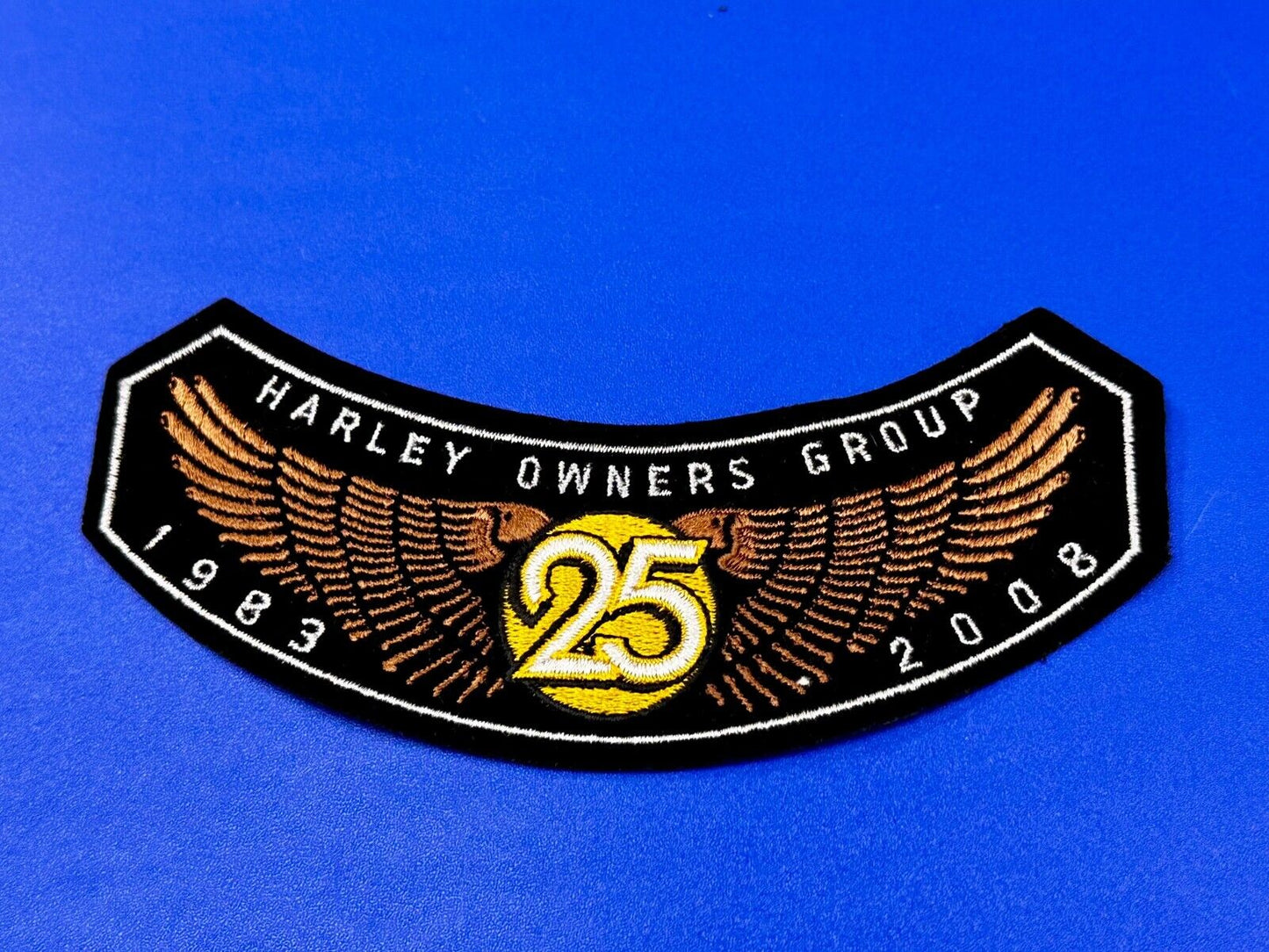 25 Years 2008 Harley Davidson Owners Group Motorcycles Jacket Vest Patch