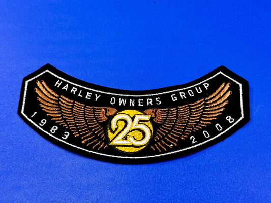 25 Years 2008 Harley Davidson Owners Group Motorcycles Jacket Vest Patch