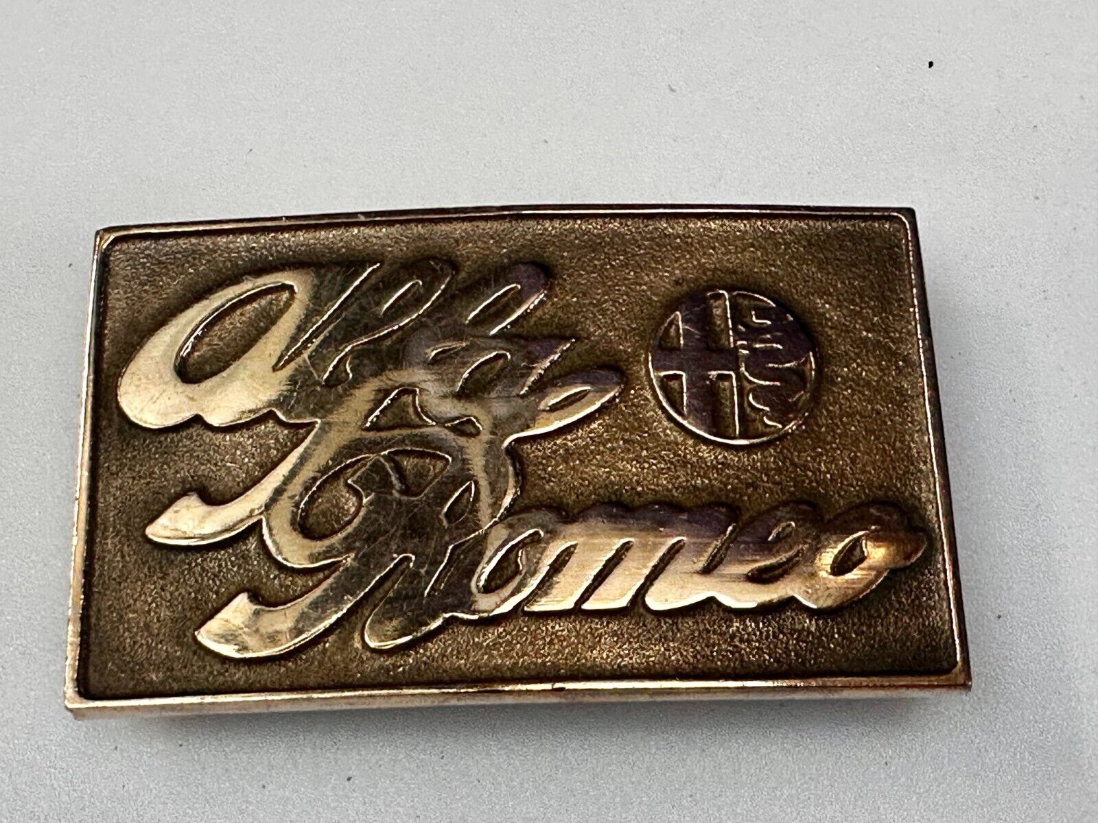 Alfa Romeo Italian Car Collectors Solid Brass Belt Buckle by UB