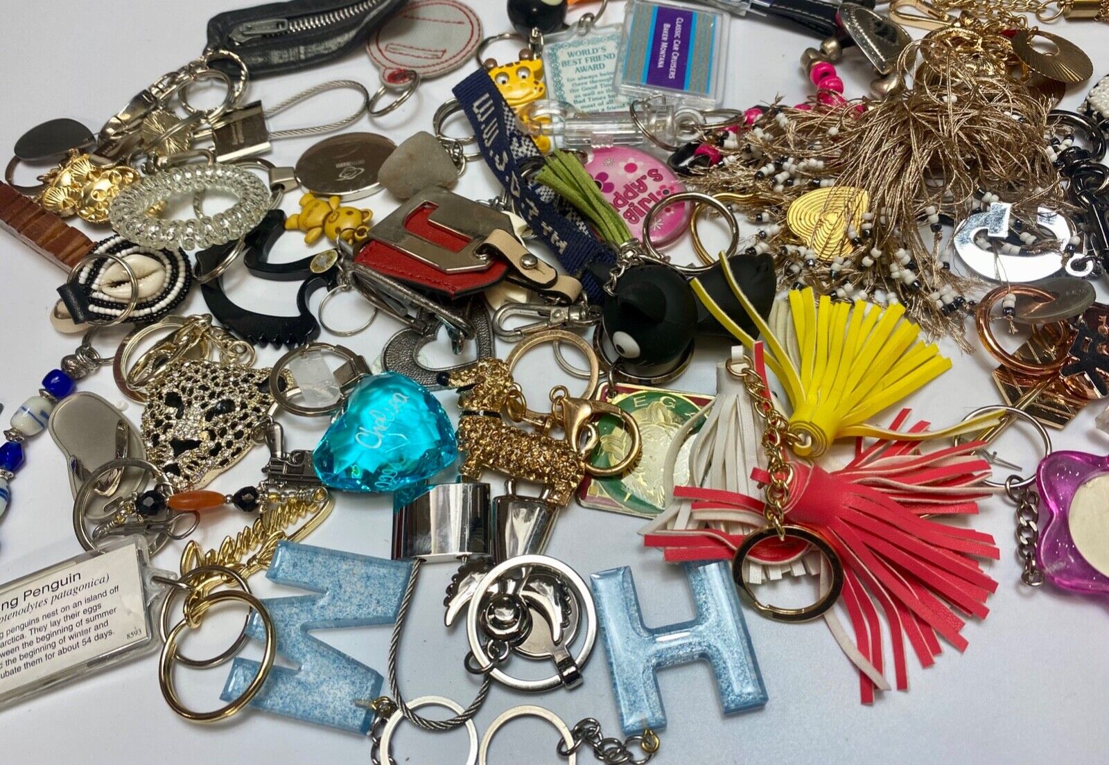 36 Oz Mixed Keychains Resale Bulk Lot, Junk Drawer Grab Bag - Perfect Gifts!