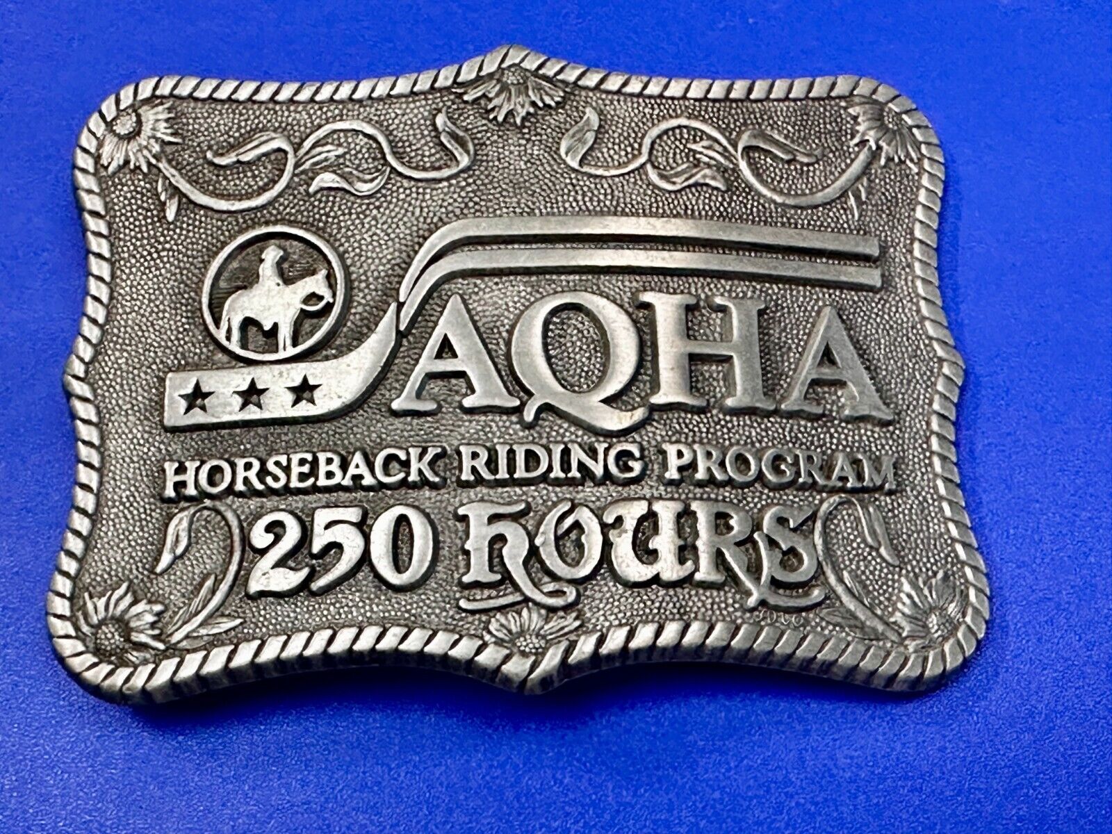 AQHA Horseback Riding Program 250 hours Award Belt Buckle by Quarterhorse