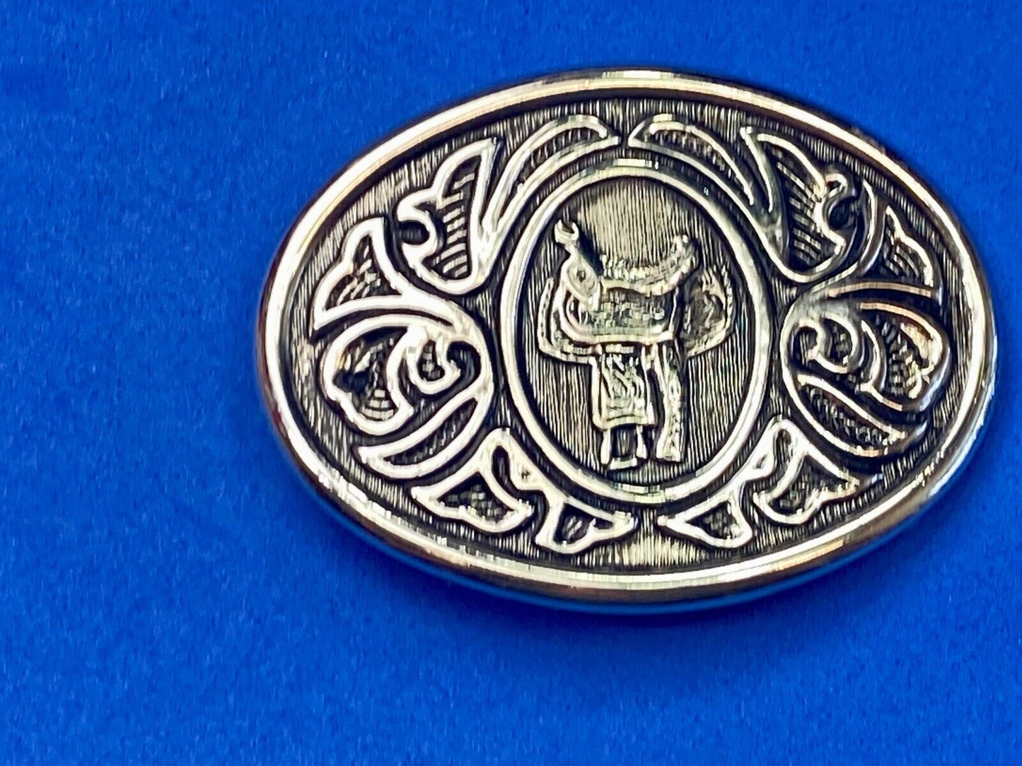 Vintage 1970's Horse Saddle Western & Cowboy Fashion Belt Buckle