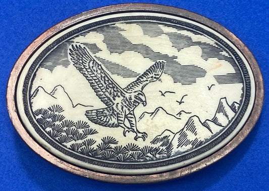 Vintage Hunting Eagle - Claws Out, Diving For Food Belt Buckle 