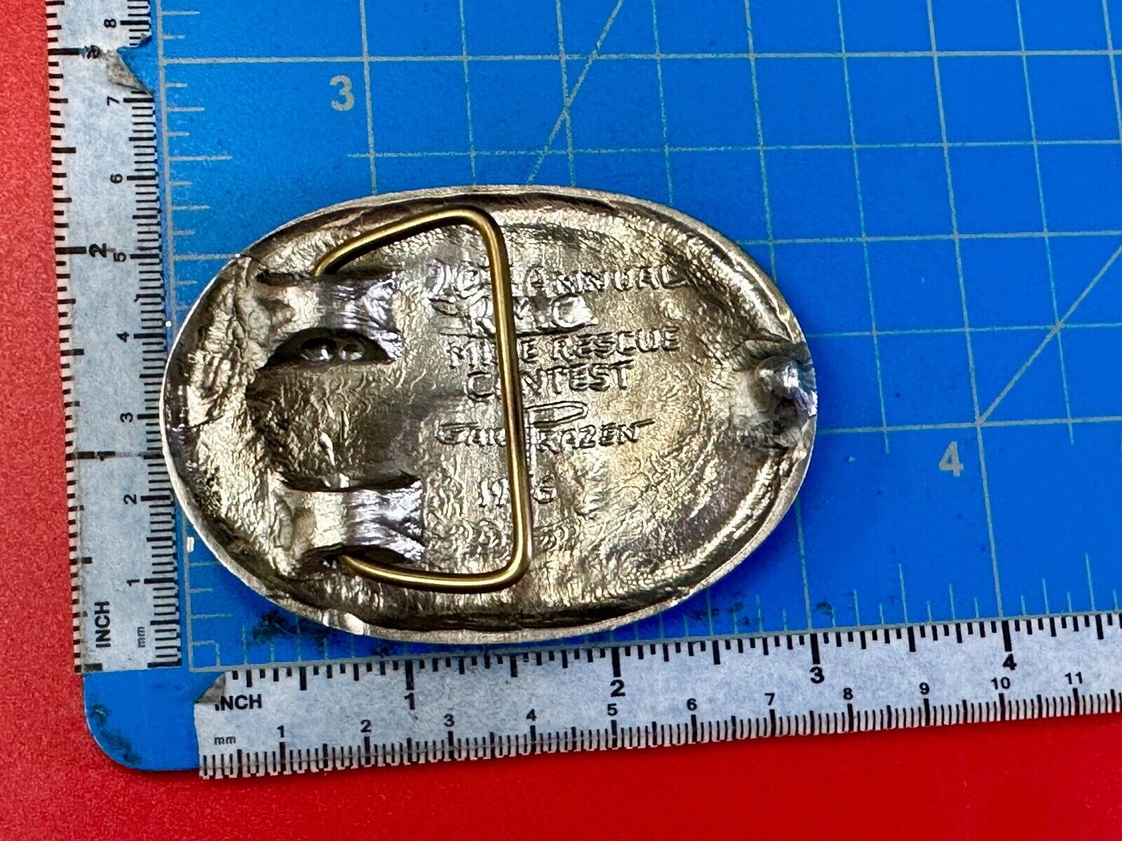 20th ANNUAL ROCKY MOUNTAIN COAL MINE RESCUE BELT BUCKLE! VINTAGE! GARY PRAZEN 96