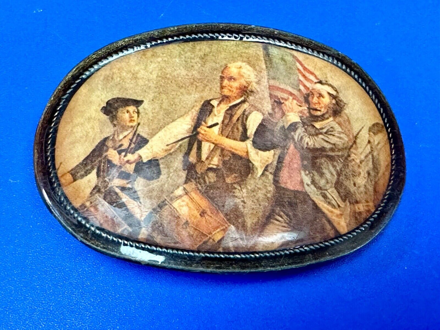 American Marching Band USA Constitution Bicentennial vintage belt buckle