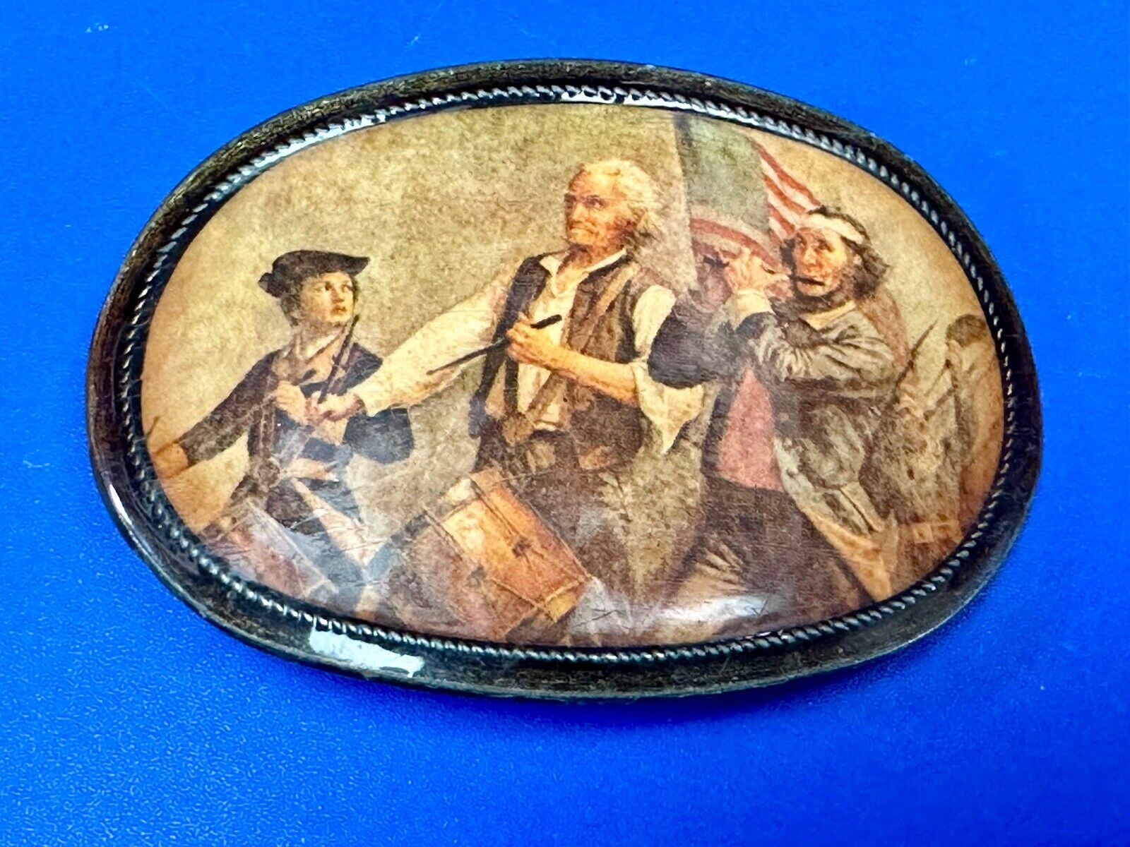 American Marching Band USA Constitution Bicentennial vintage belt buckle