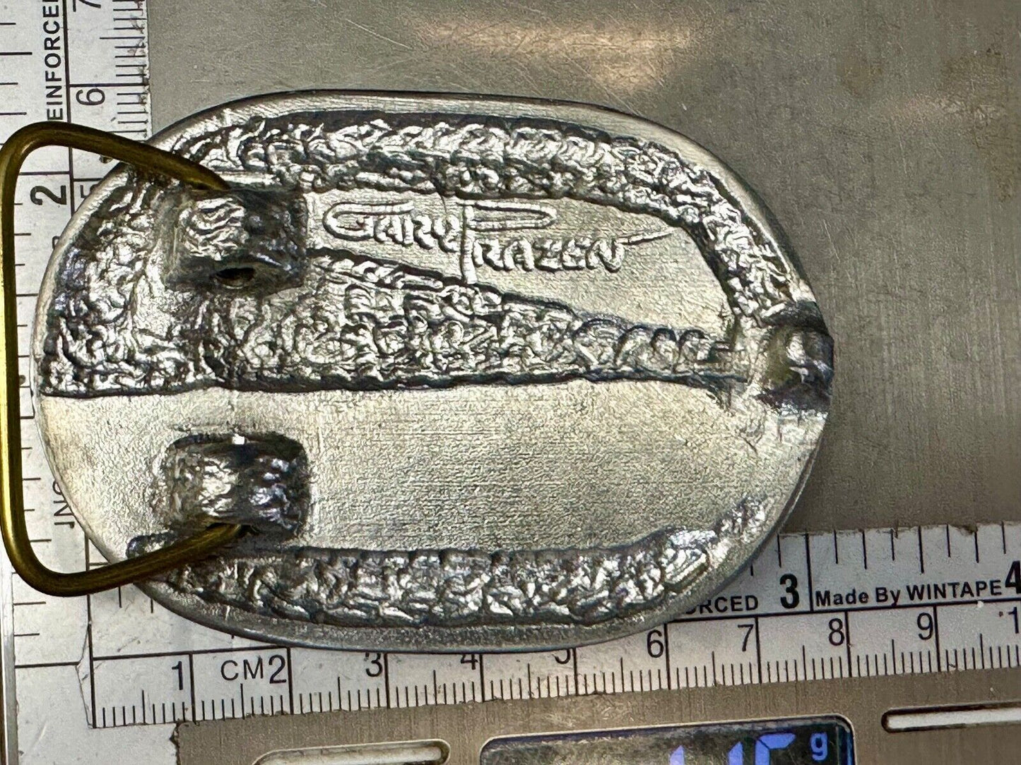 Utah Railway Co Vtg Train Railroad 86 Years - Gary Prazen Sculpture Belt Buckle