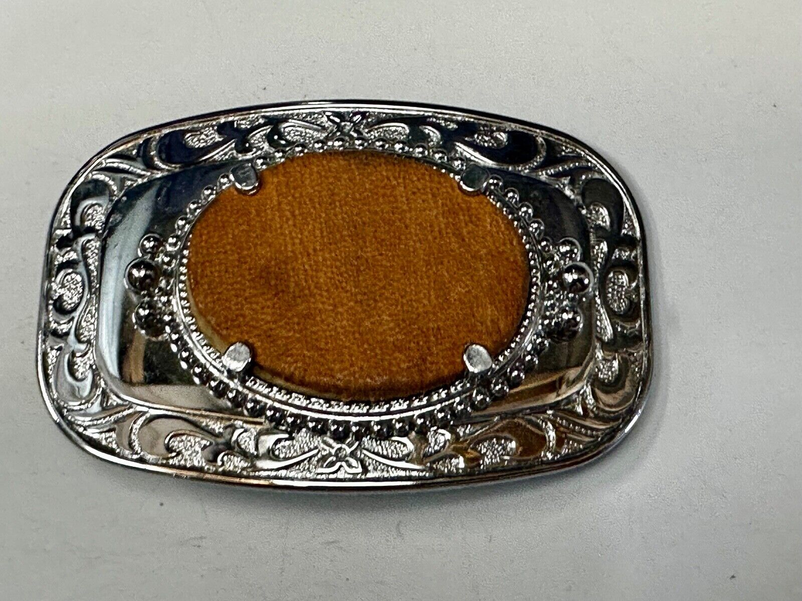 30 x 40 mm Silver Tone Horizontal Belt Buckle for your Cabochon Gem Stone