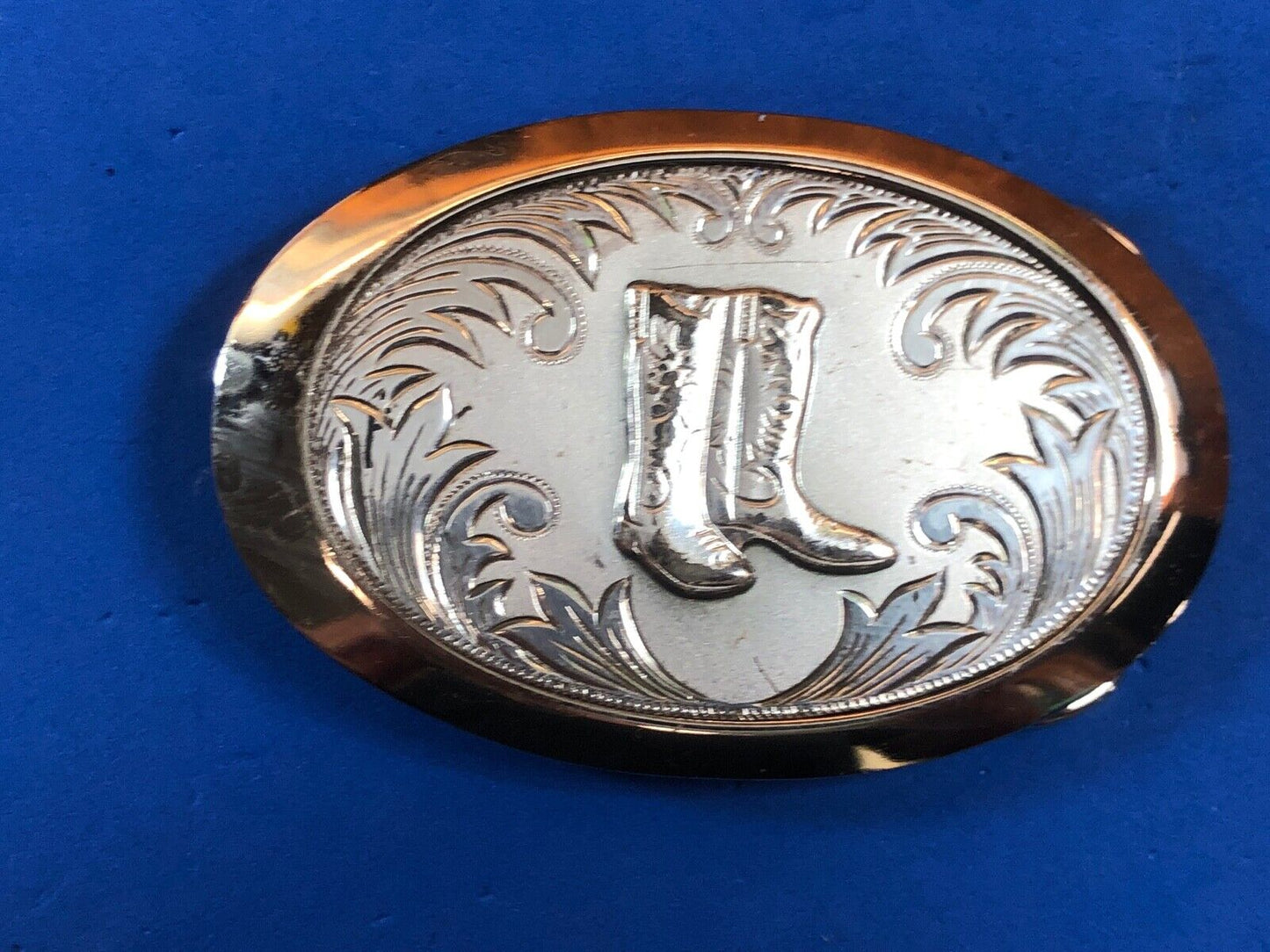 VINTAGE  **COWBOY BOOTS** ENGRAVED? WESTERN & COWBOY BELT BUCKLE