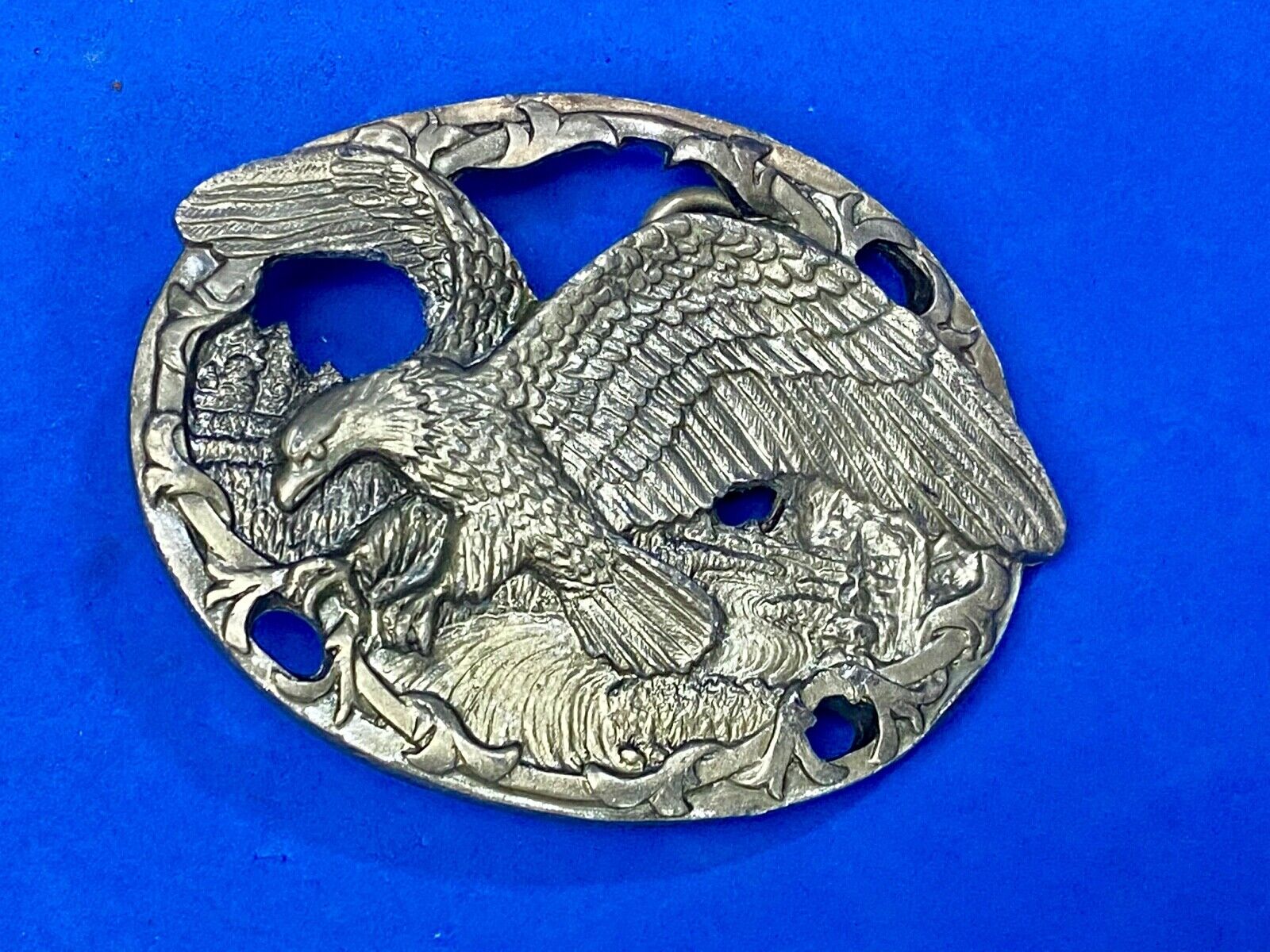 Vintage 1990 C+J See Through Hunting Flying Diving American Eagle Belt Buckle 
