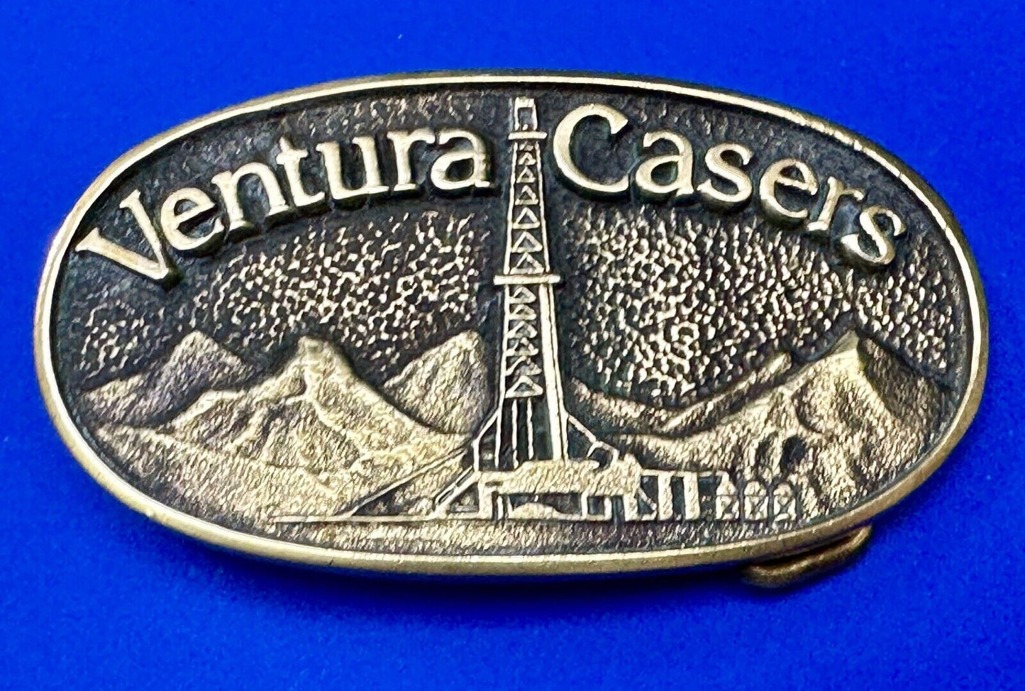 Ventura Casers Oil & Gas Industry Cal Coast Vintage Solid Brass Belt buckle