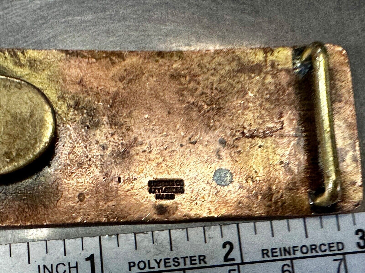 Ames School University Antique Robbins Co Attleboro Mass Belt Buckle