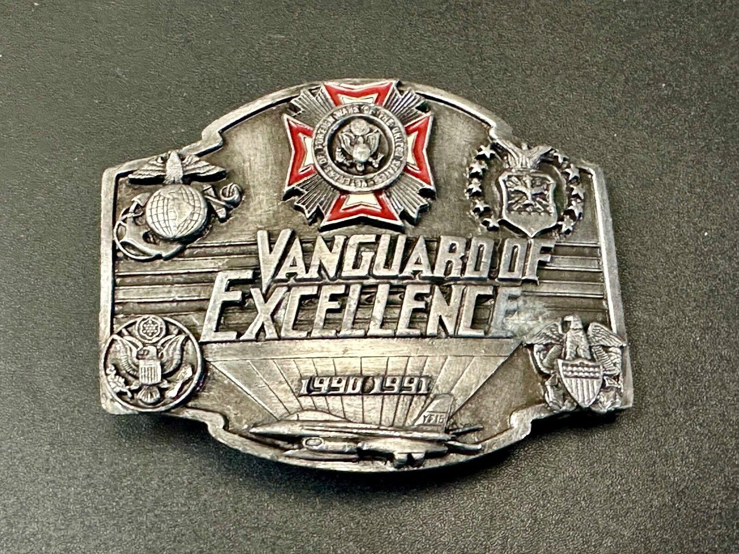 VFW Foreign Wars Veterans Vtg. Vanguard Excellence Award Siskiyou Belt Buckle
