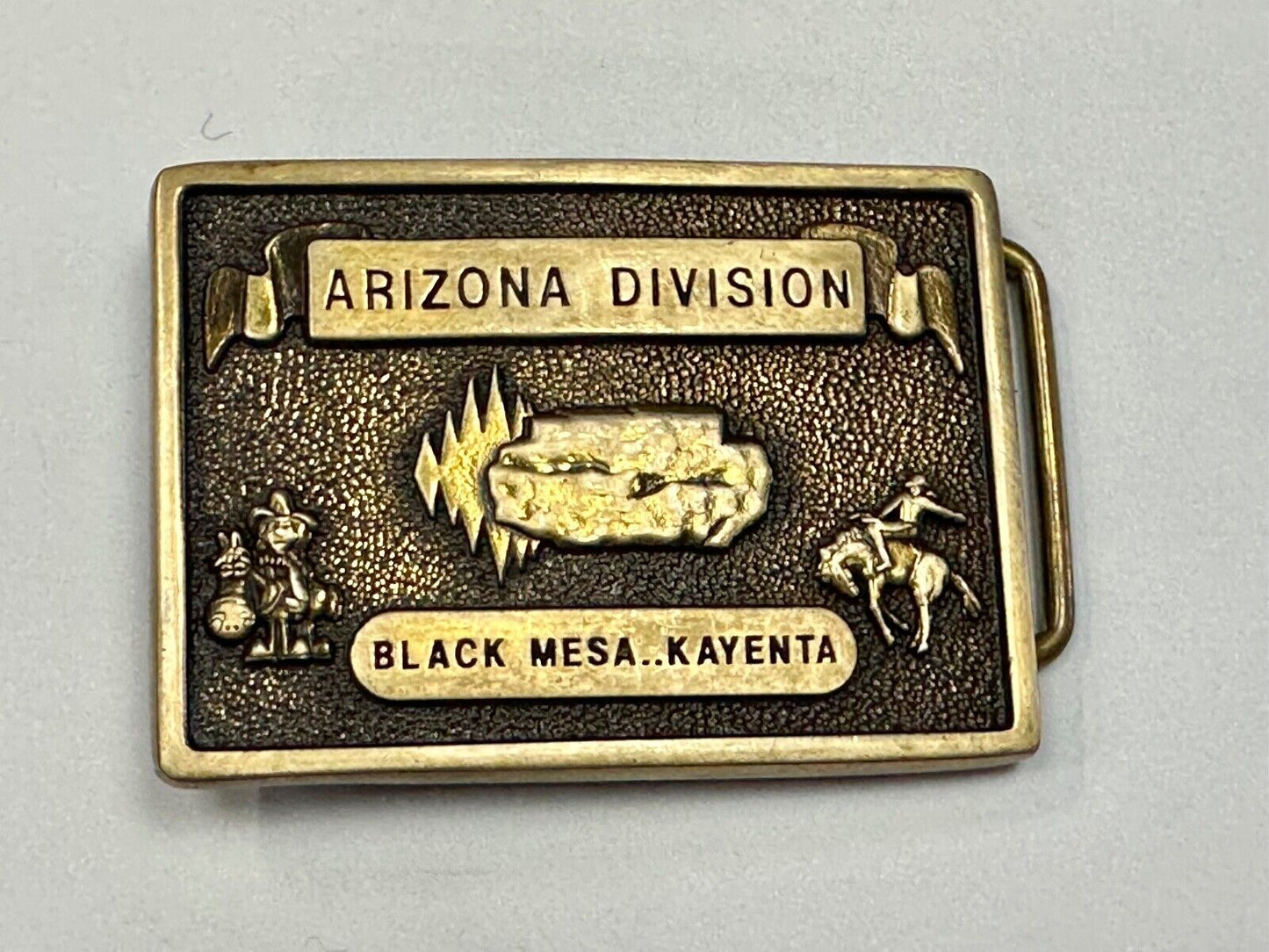Arizona Division Black Mesa Keyenta Vintage Solid Brass BTS  belt buckle
