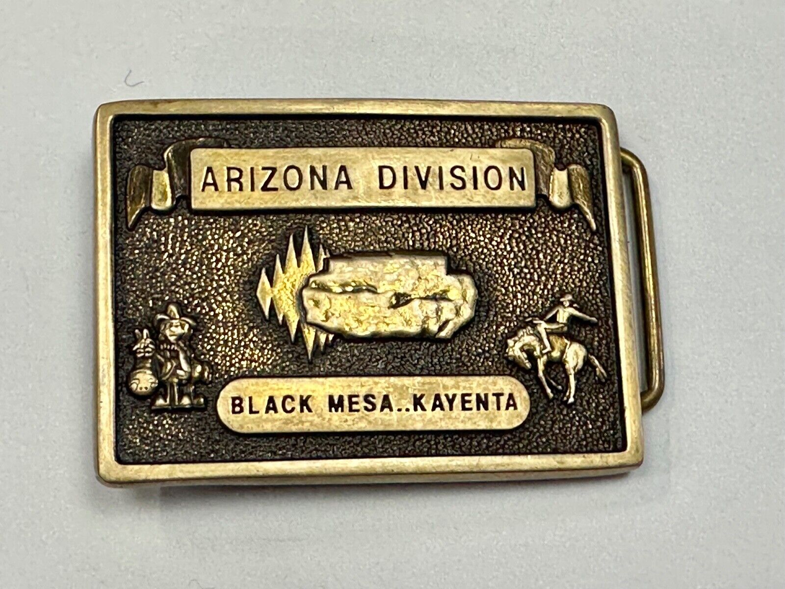 Arizona Division Black Mesa Keyenta Vintage Solid Brass BTS  belt buckle