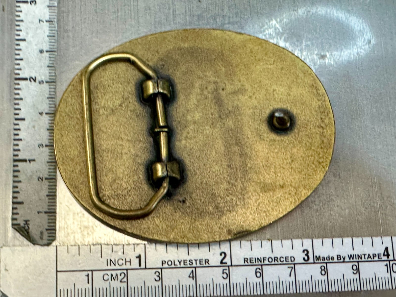 American Korean War Veteran WW II Soldier Commemorative Brass Tone Belt Buckle