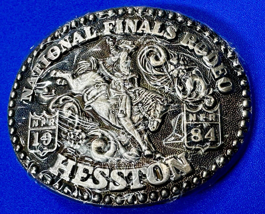 1984 Hesston National Finals Rodeo NFR Cowboys Youth Size NOS Belt Buckle