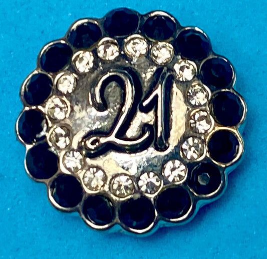 21 - blackjack birthday! 18mm Button Charms, Ginger Snaps - Magnolia Vine