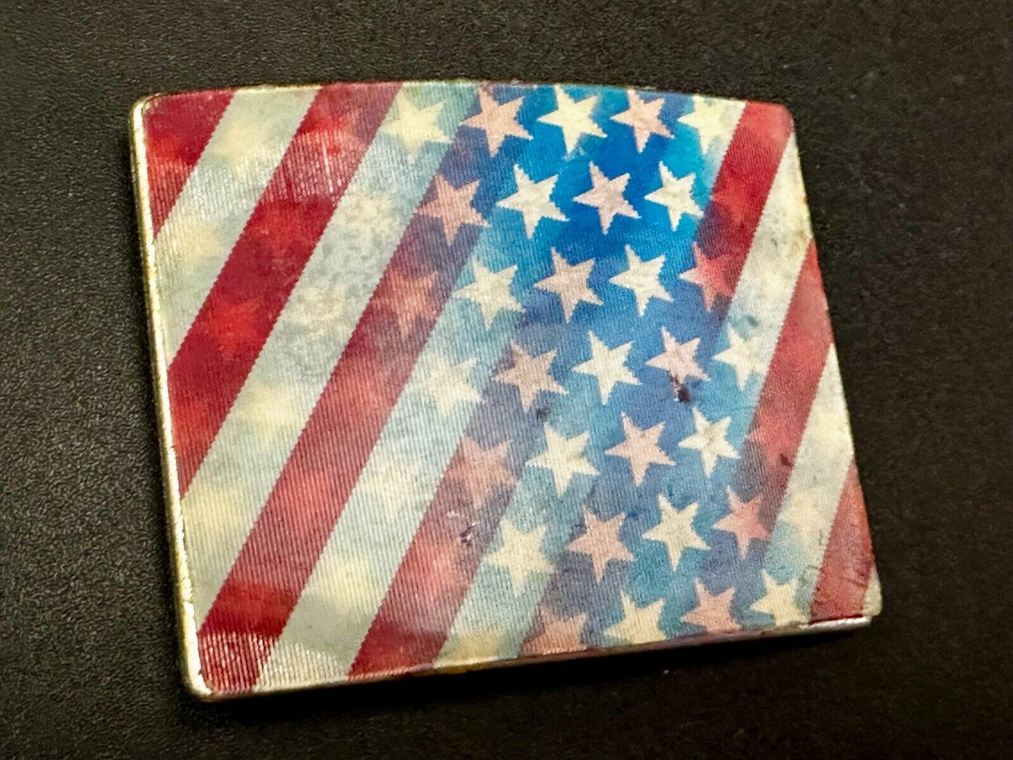 United States USA American Flag Patriotic Hologram Style Belt Buckle