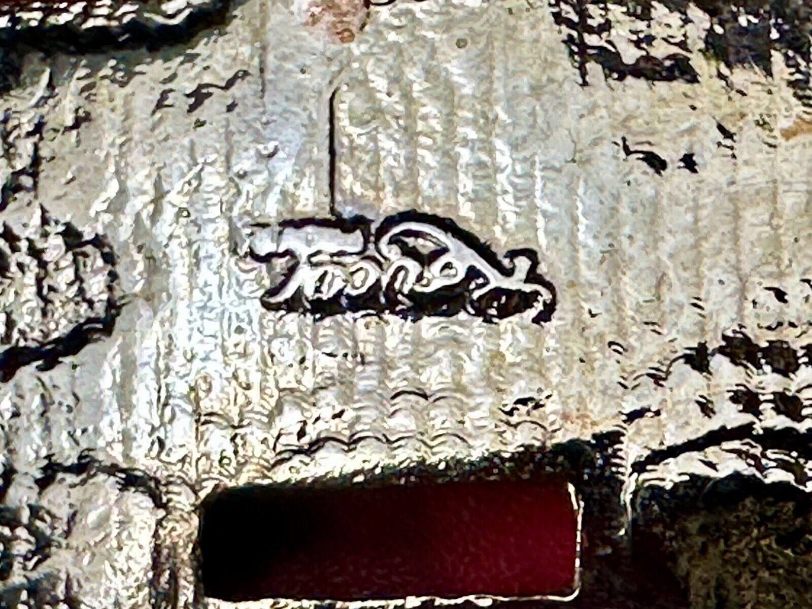 Three Segment gold tone belt buckle signed CK Oucor?