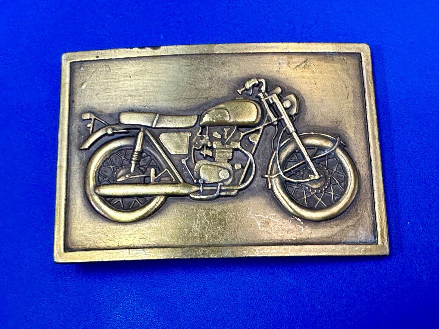 Bikers Motorcycle Brass tone Vintage Belt Buckle