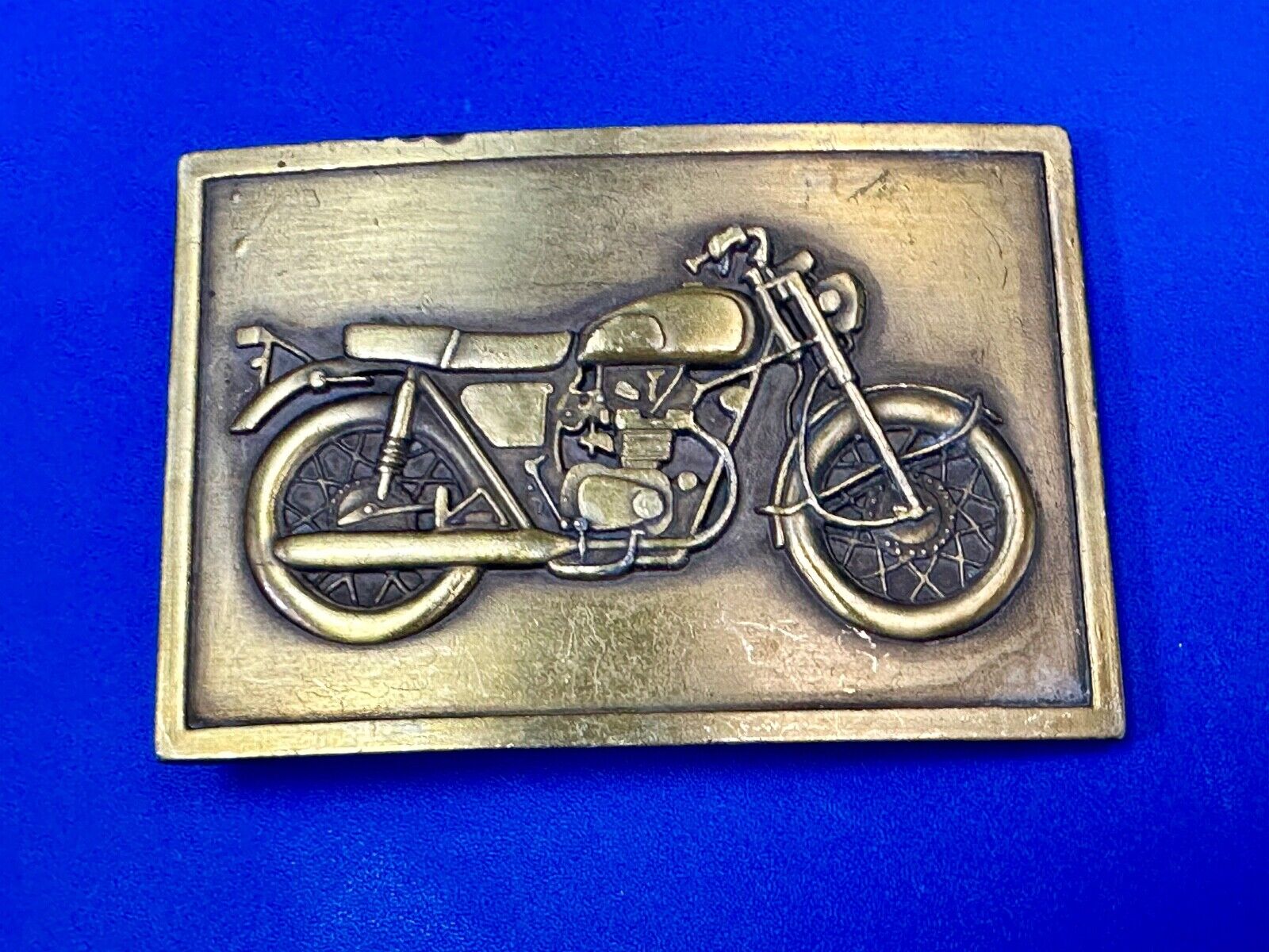 Bikers Motorcycle Brass tone Vintage Belt Buckle