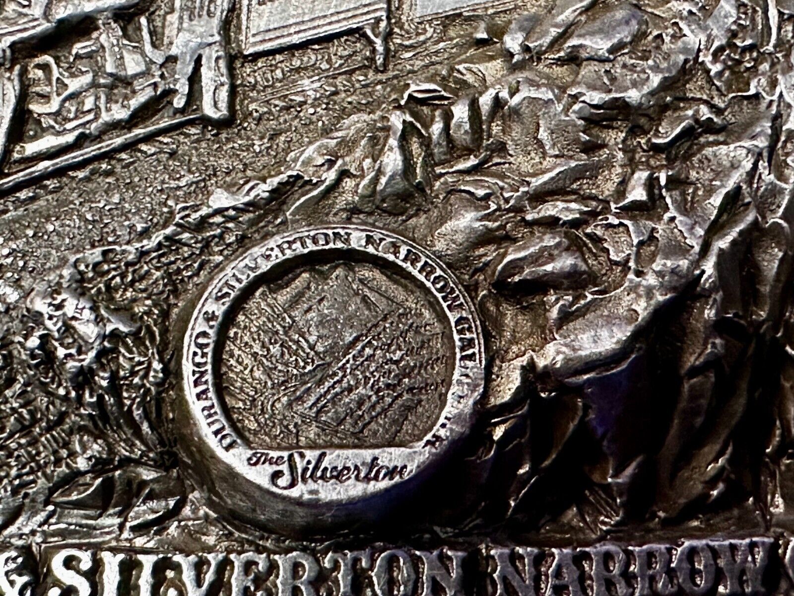 Train Rail Road Durango & Silverton Narrow Gauge C+J Vintage 1980s  Belt Buckle