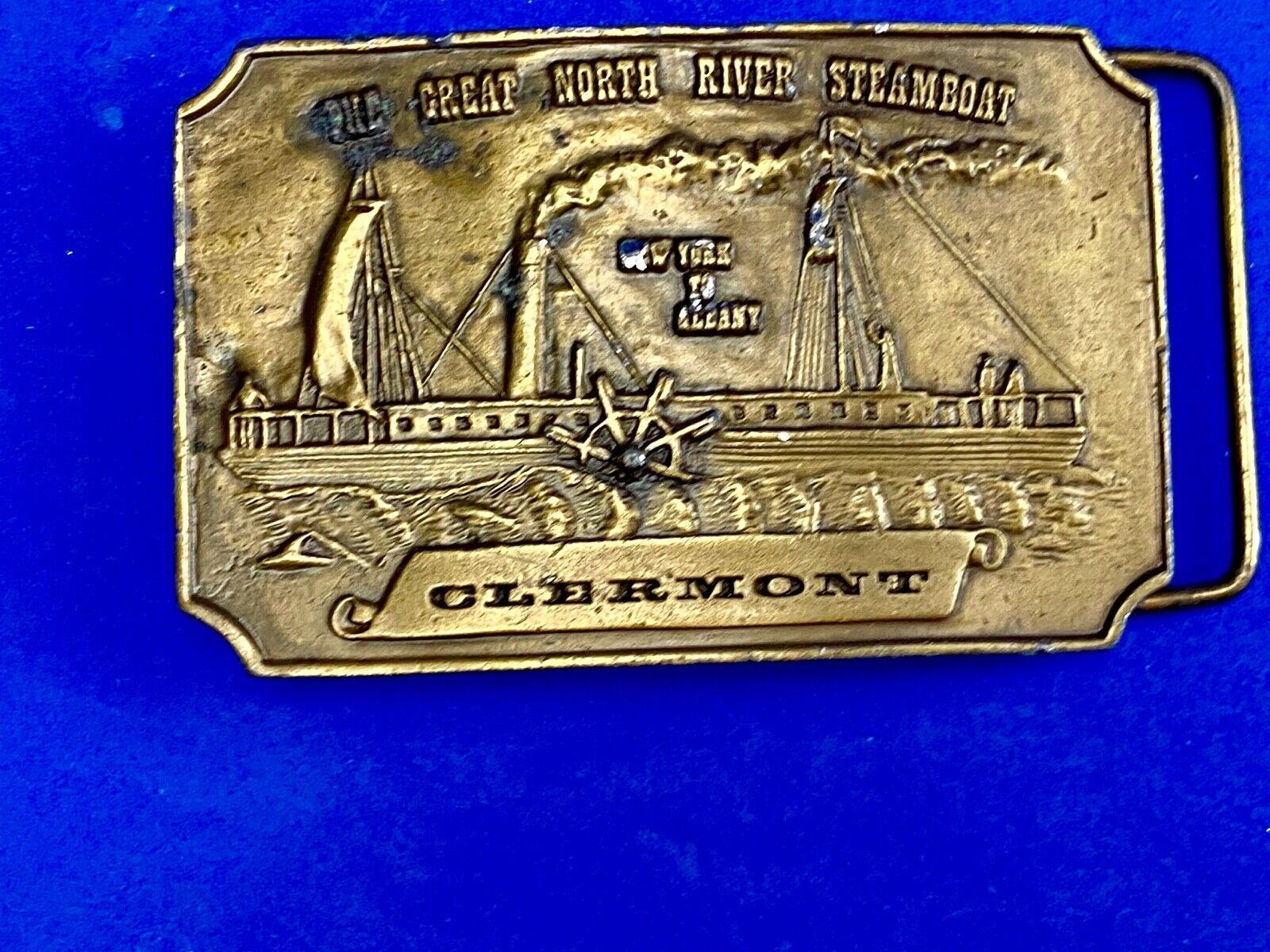 Vintage boat ship belt buckle 