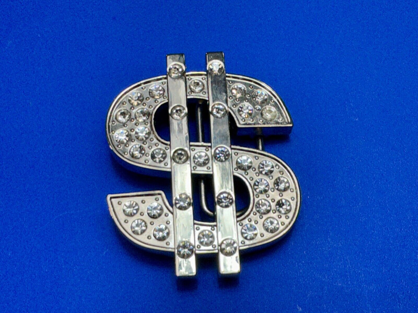 All about the $ - Jeweled Rhinestone covered Dollar Sign money cutout belt buck
