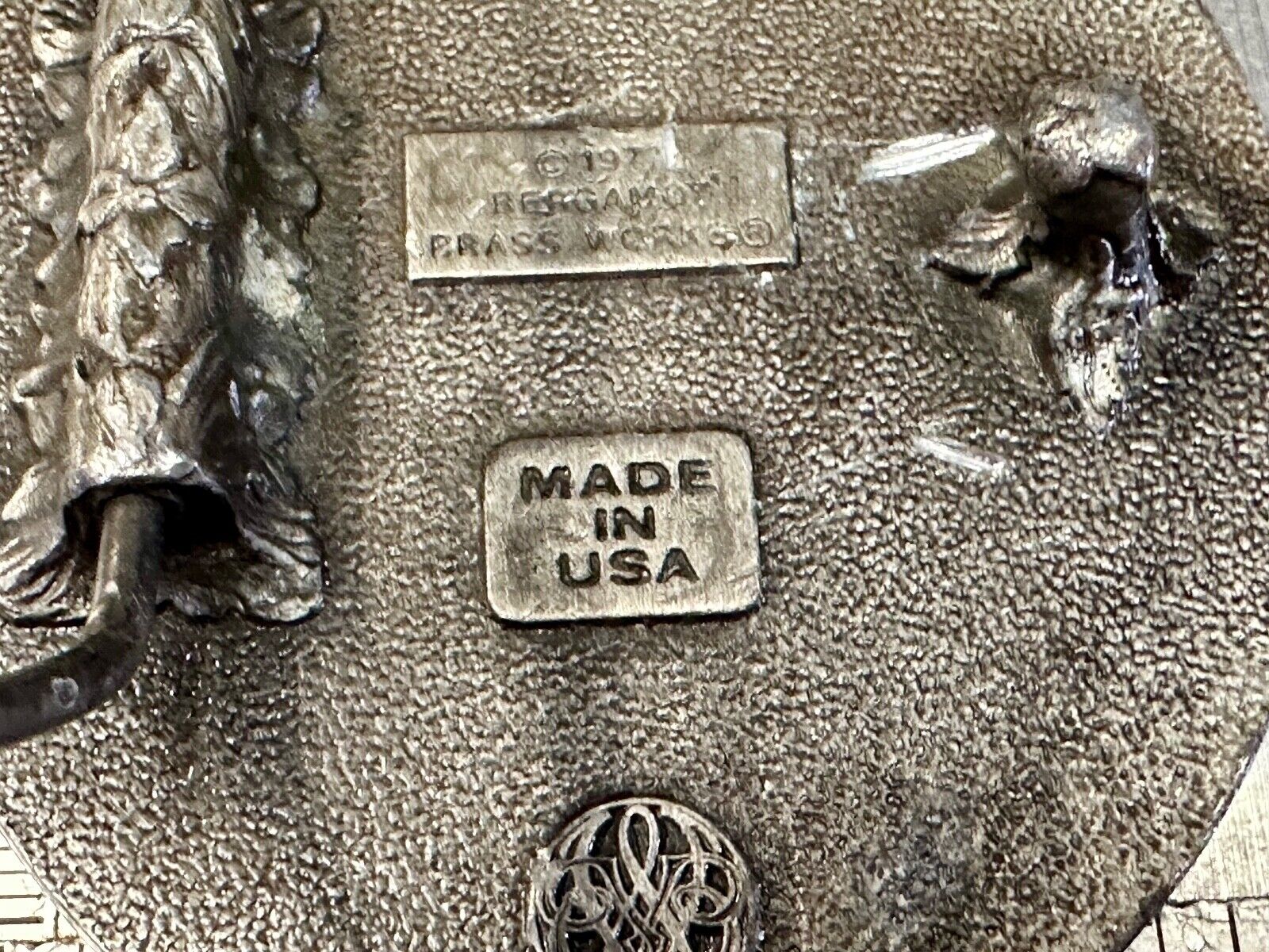 Tennis Match Commemorative Game Ad Deuce Love Vintage 70's Bergamot belt buckle
