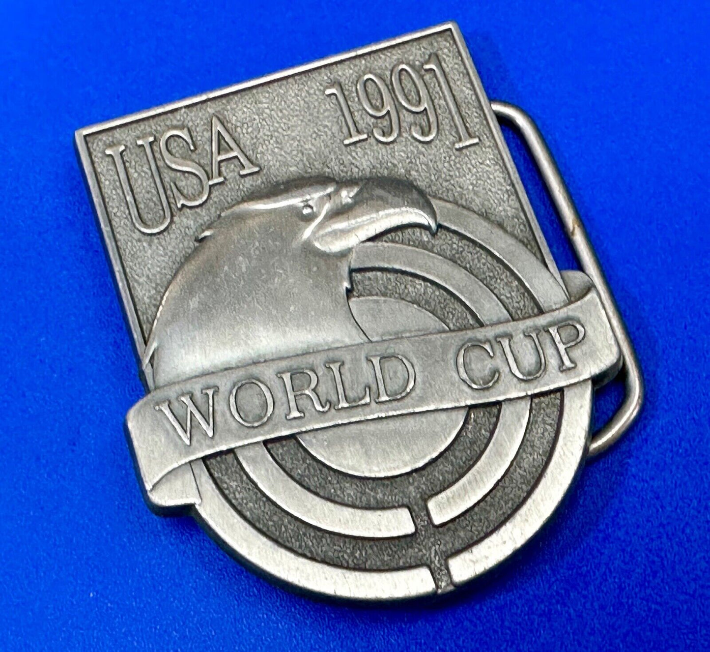 USA 1991 World Cup Eagle Soccer Target belt buckle