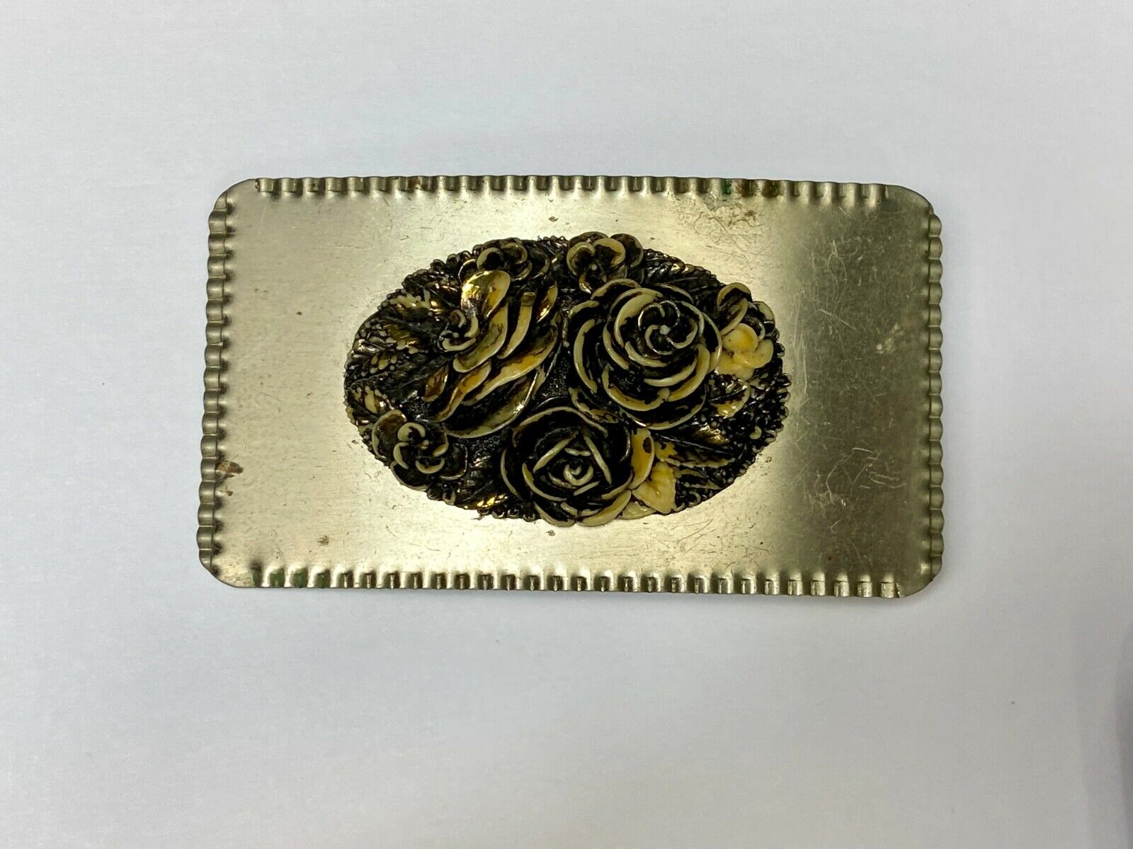 Antique Flower Theme Belt Buckle To Repair!