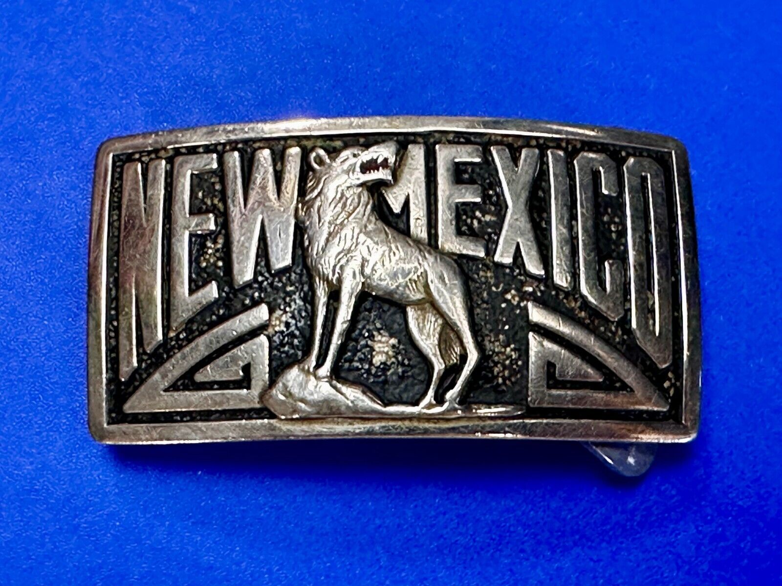 University Of New Mexico Lobo Antique 1940'S Robbins Co Attleboro Belt Buckle