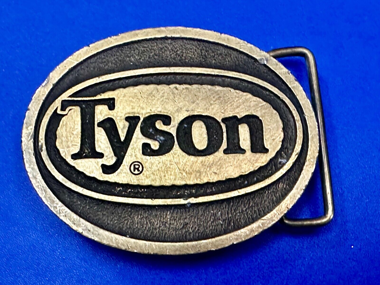 Tyson Food Brands Advertisement Vintage Belt Buckle CD Hit Made in Usa