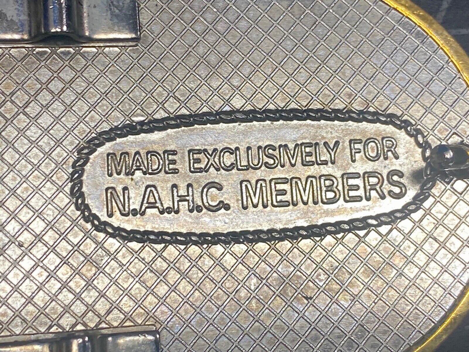 24K Gold / Rhodium Plate!  North American Hunting Club Life Member Belt Buckle
