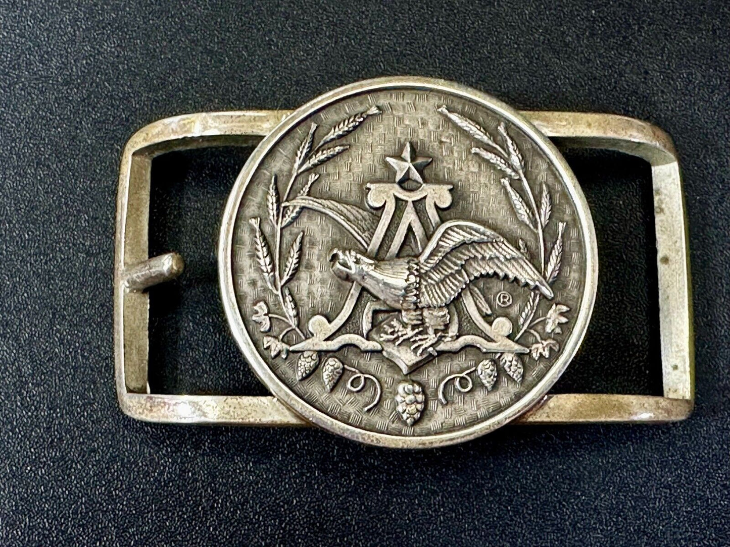 Anheuser Busch Beer Brewing Co Eagle Sterling Silver Belt Buckle