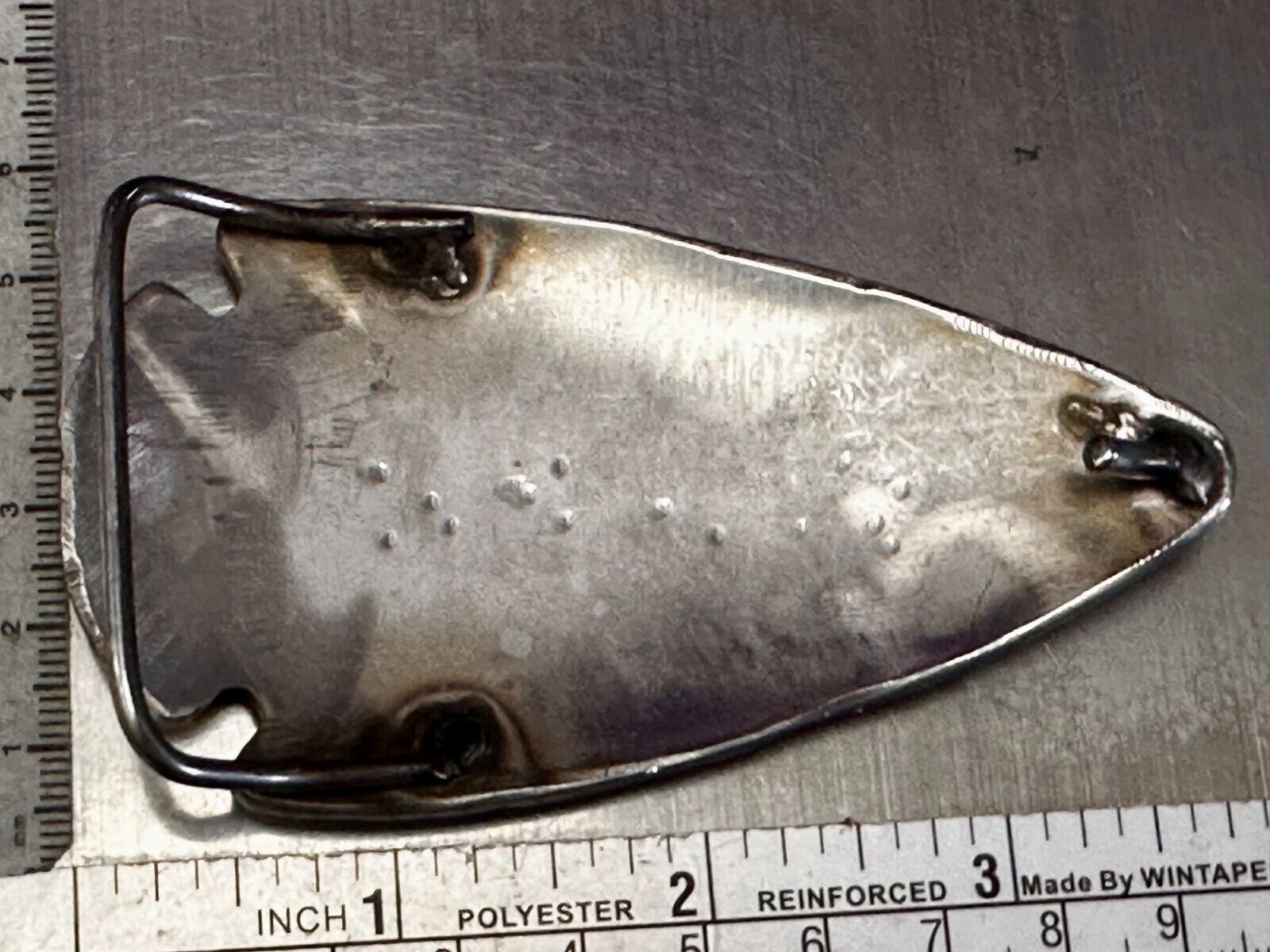 Arrow Head Artisan Cast Made Native Indian Art Figural Silver? Belt Buckle