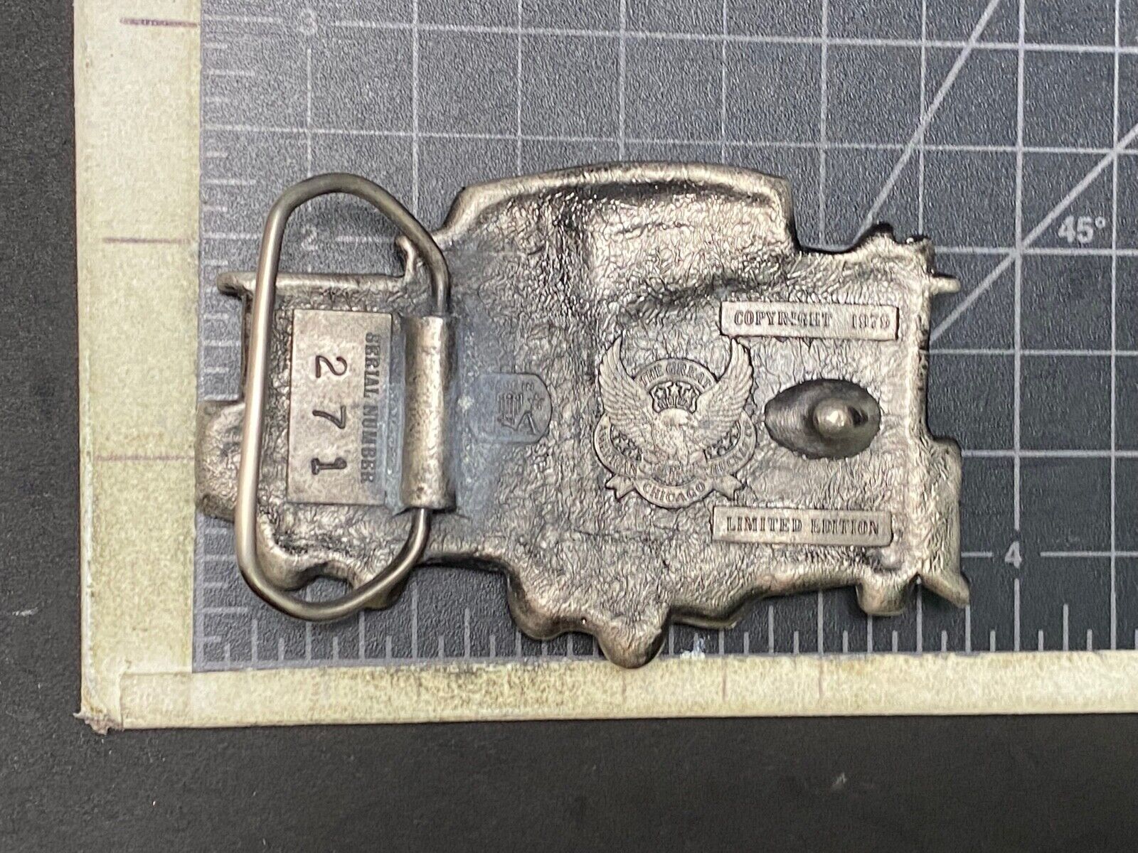 Train Caboose Collectors Belt Buckle Great American Buckle Co 1979 Made USA