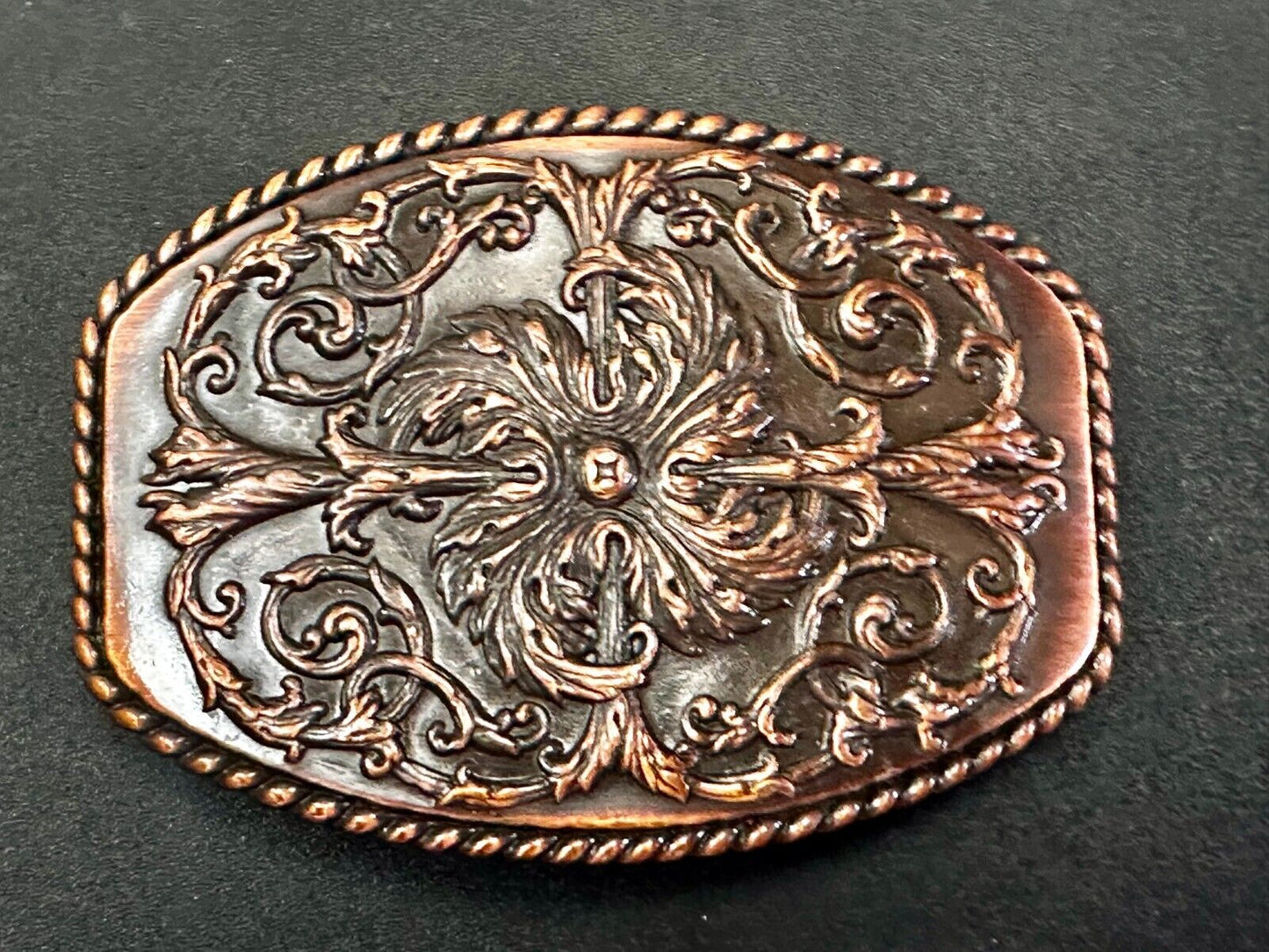 Unique Brown Color Detailed Floral Theme Replacement Belt Buckle