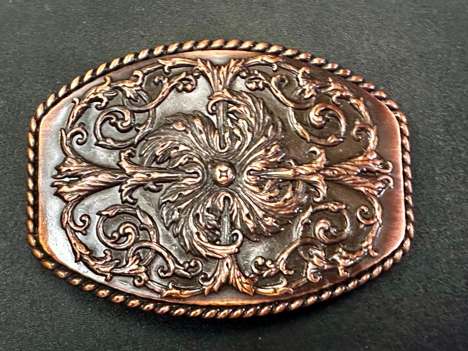 Unique Brown Color Detailed Floral Theme Replacement Belt Buckle