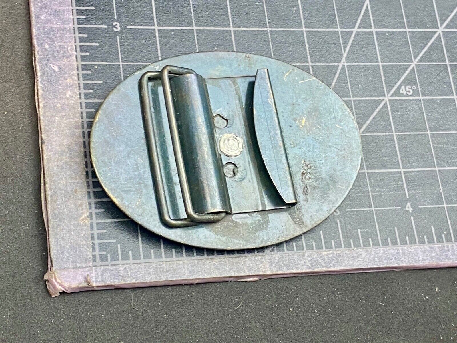 Unknown to me - family crest? Wild horses belt buckle 